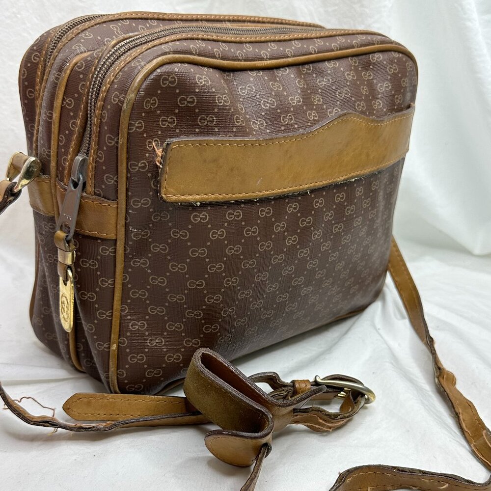 Vtg Gucci Micro‎ GG Purse Monogram Crossbody USED